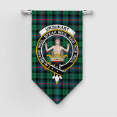 Urquhart Broad Red Ancient Tartan Crest Gonfalon