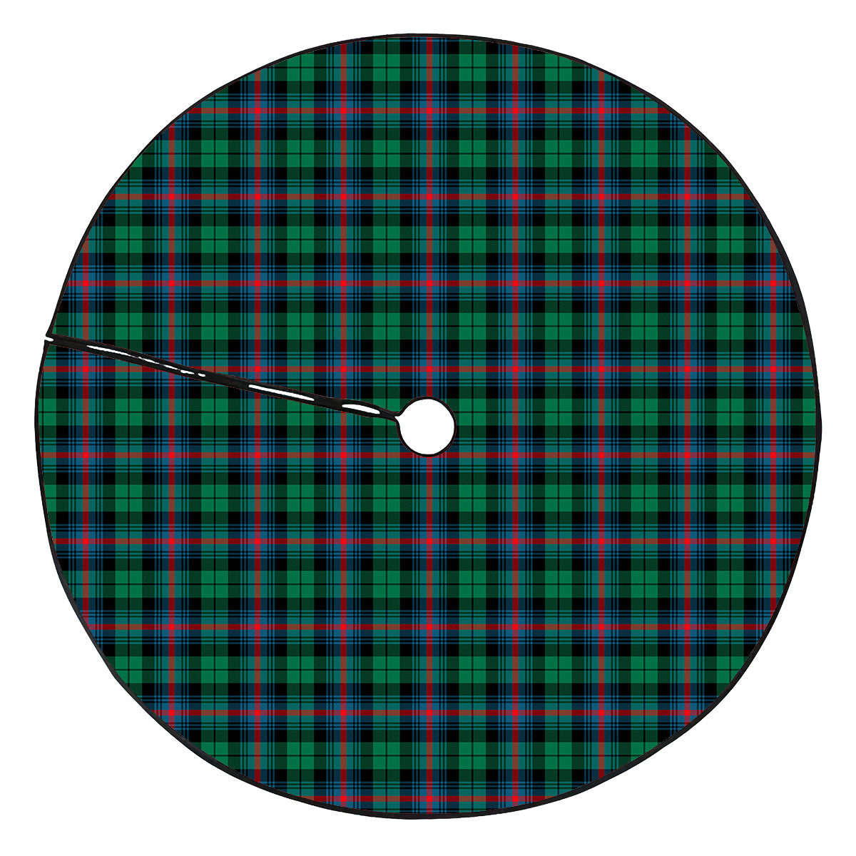 Urquhart Broad Red Ancient Tartan Plaid Christmas Tree Skirt