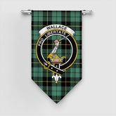 Wallace Hunting Ancient Tartan Crest Gonfalon