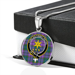 Wardlaw Ancient Tartan Crest Circle Necklace