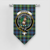 Watson Ancient Tartan Crest Gonfalon