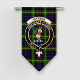 Watson Modern Tartan Crest Gonfalon