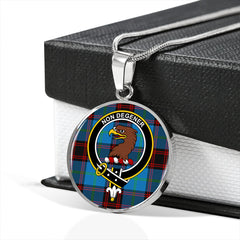 Wedderburn Tartan Crest Circle Necklace