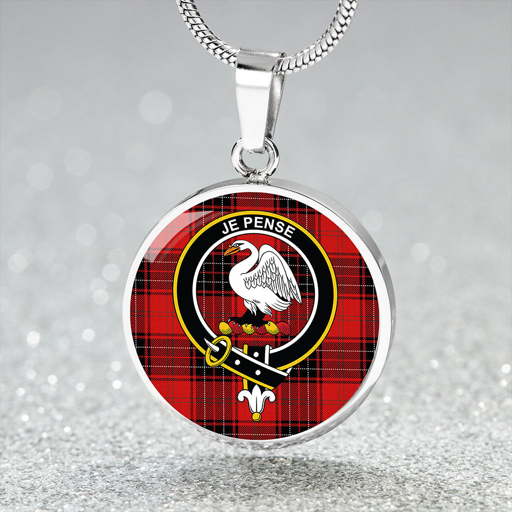 Wemyss Modern Tartan Crest Circle Necklace