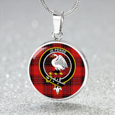 Wemyss Modern Tartan Crest Circle Necklace