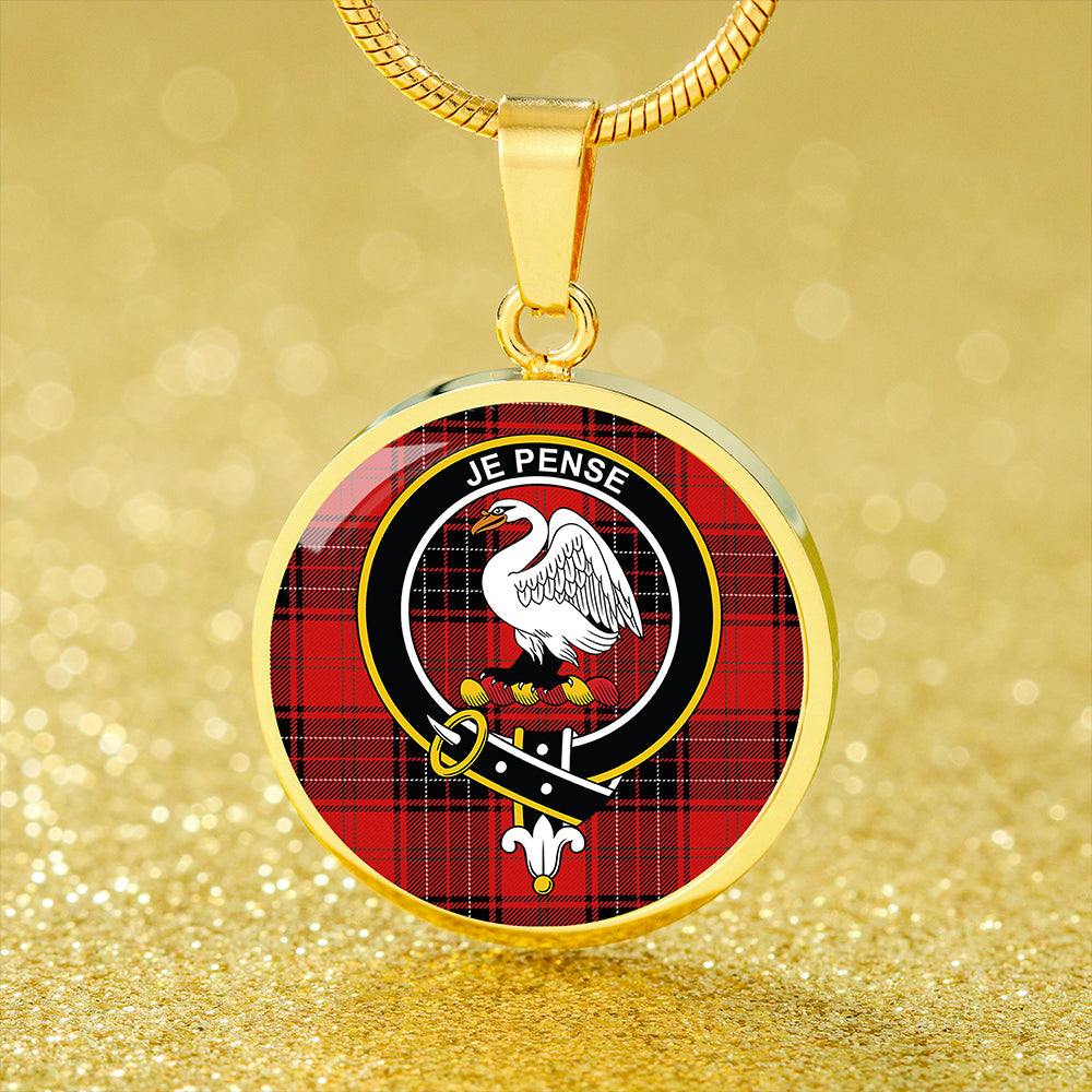 Wemyss Modern Tartan Crest Circle Necklace