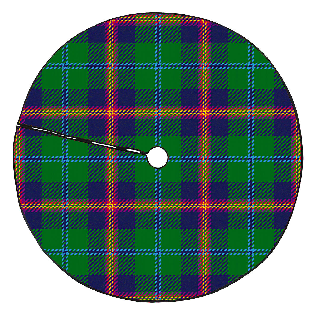 Young Modern Tartan Plaid Christmas Tree Skirt