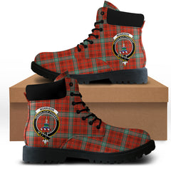 Morrison Red Ancient Tartan Plaid All Season Boots