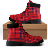 Rose Modern Tartan Plaid All Season Boots
