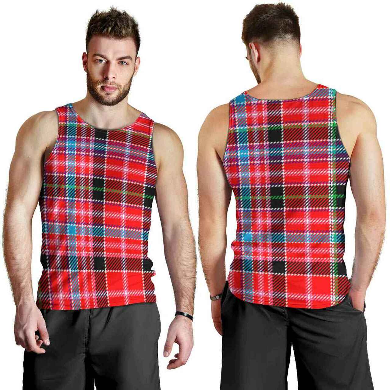 Aberdeen District Tartan Plaid Men Tank Top