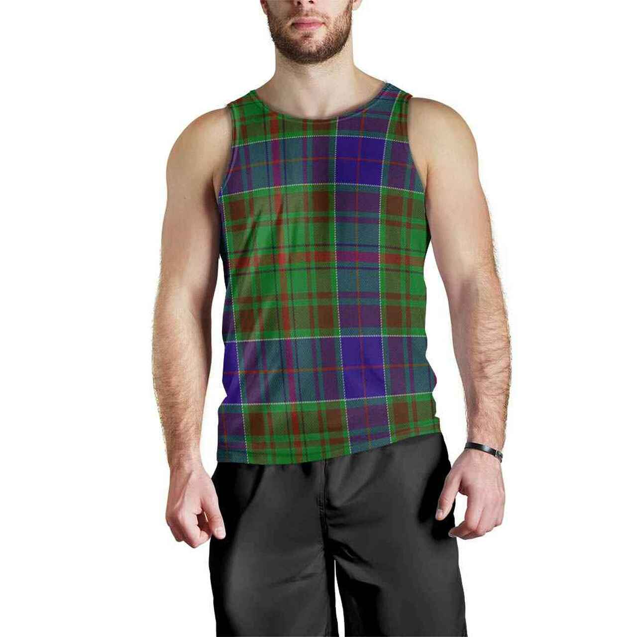 Adam Tartan Plaid Men Tank Top