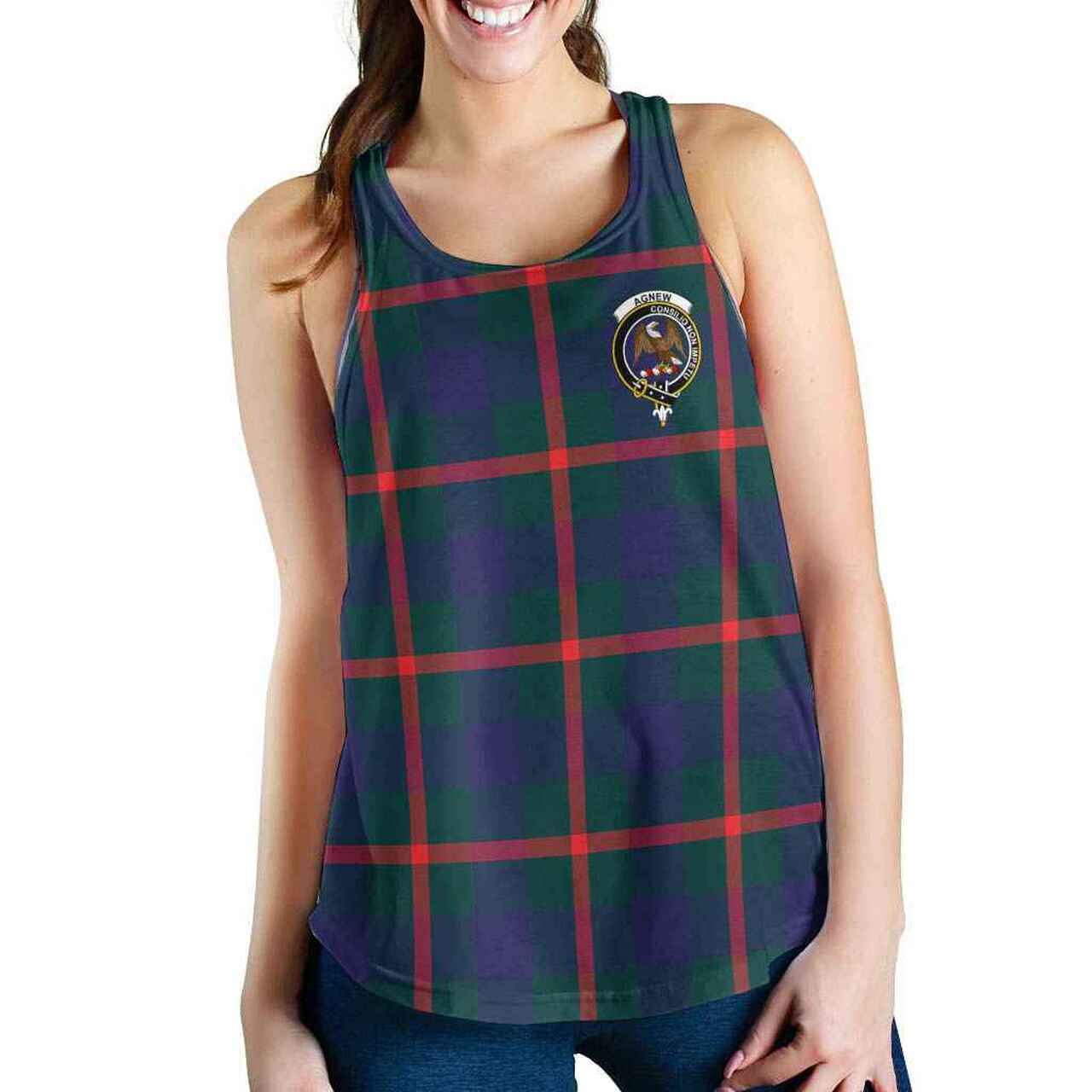 Agnew Tartan Crest Women Racerback Tank