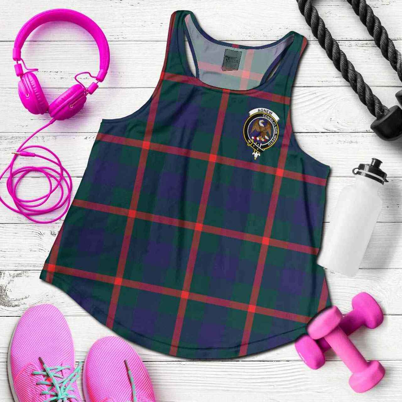 Agnew Tartan Crest Women Racerback Tank