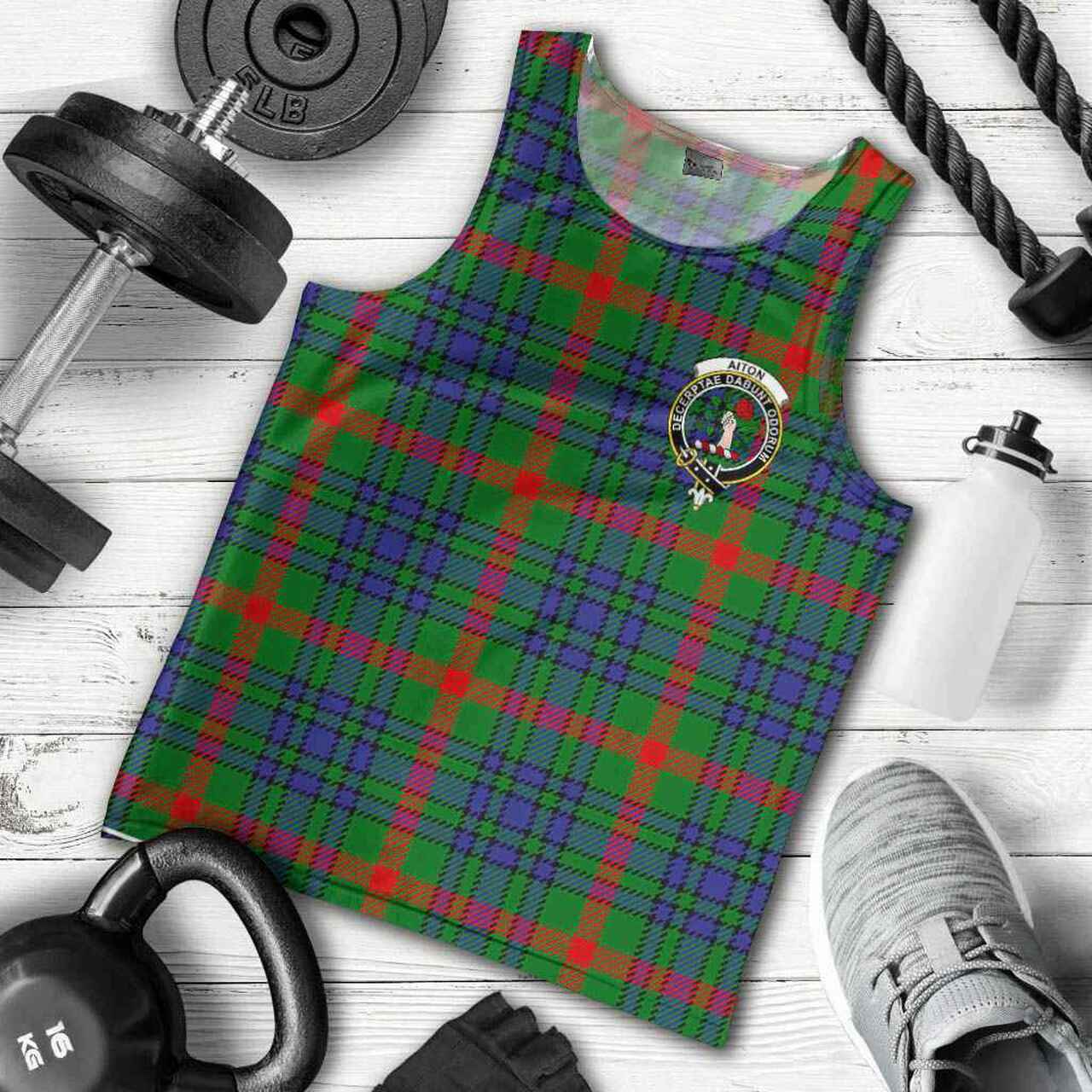 Aiton Tartan Crest Men Tank Top