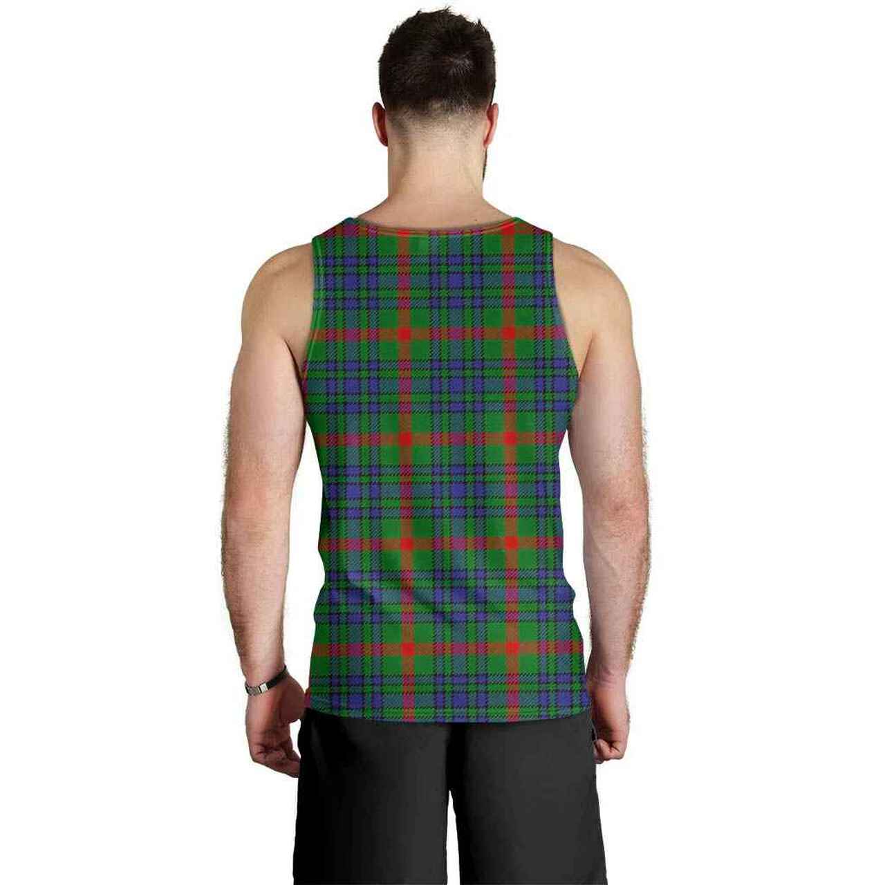 Aiton Tartan Plaid Men Tank Top