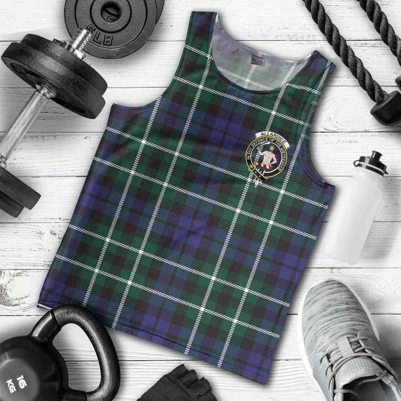 Allardice Tartan Crest Men Tank Top