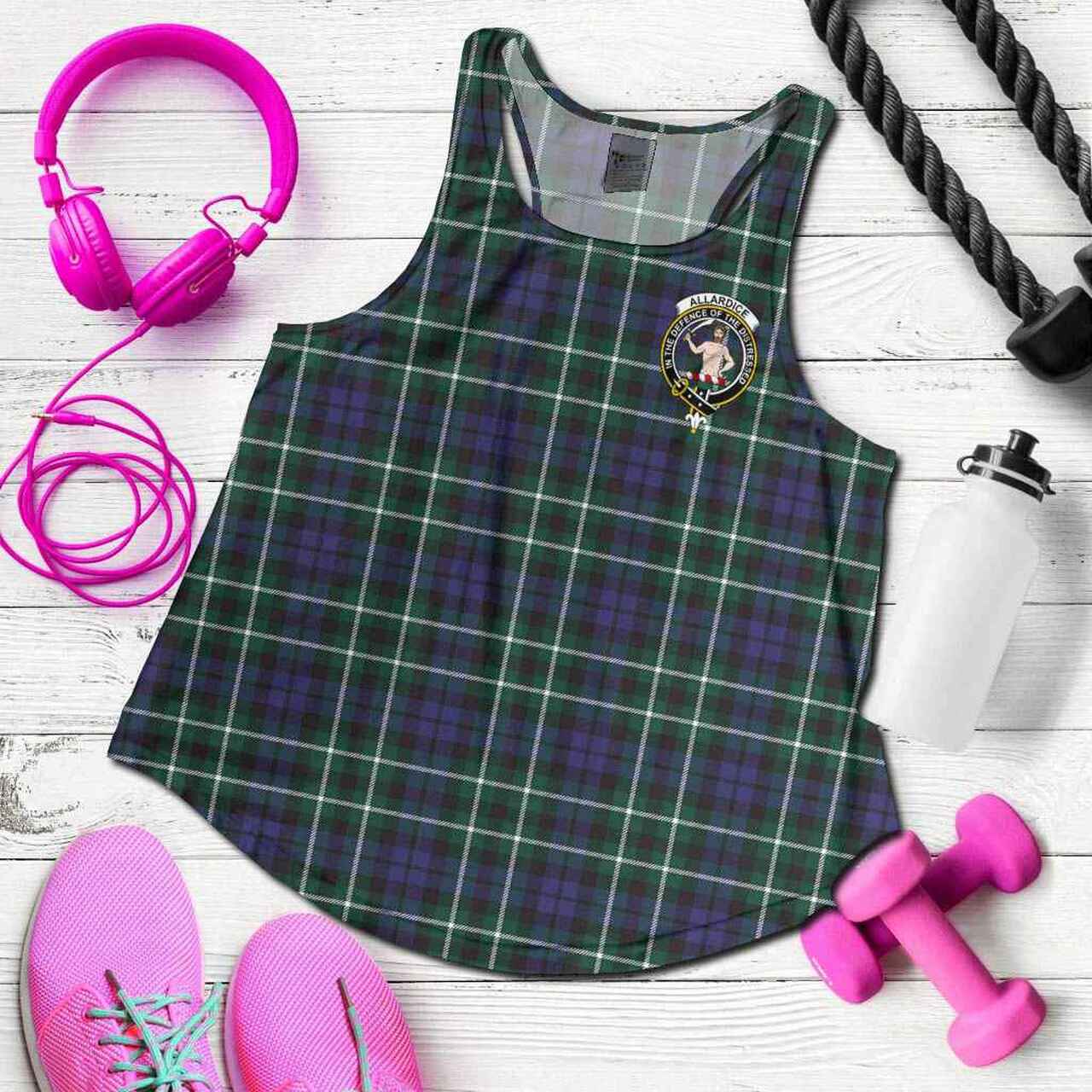 Allardice Tartan Crest Women Racerback Tank