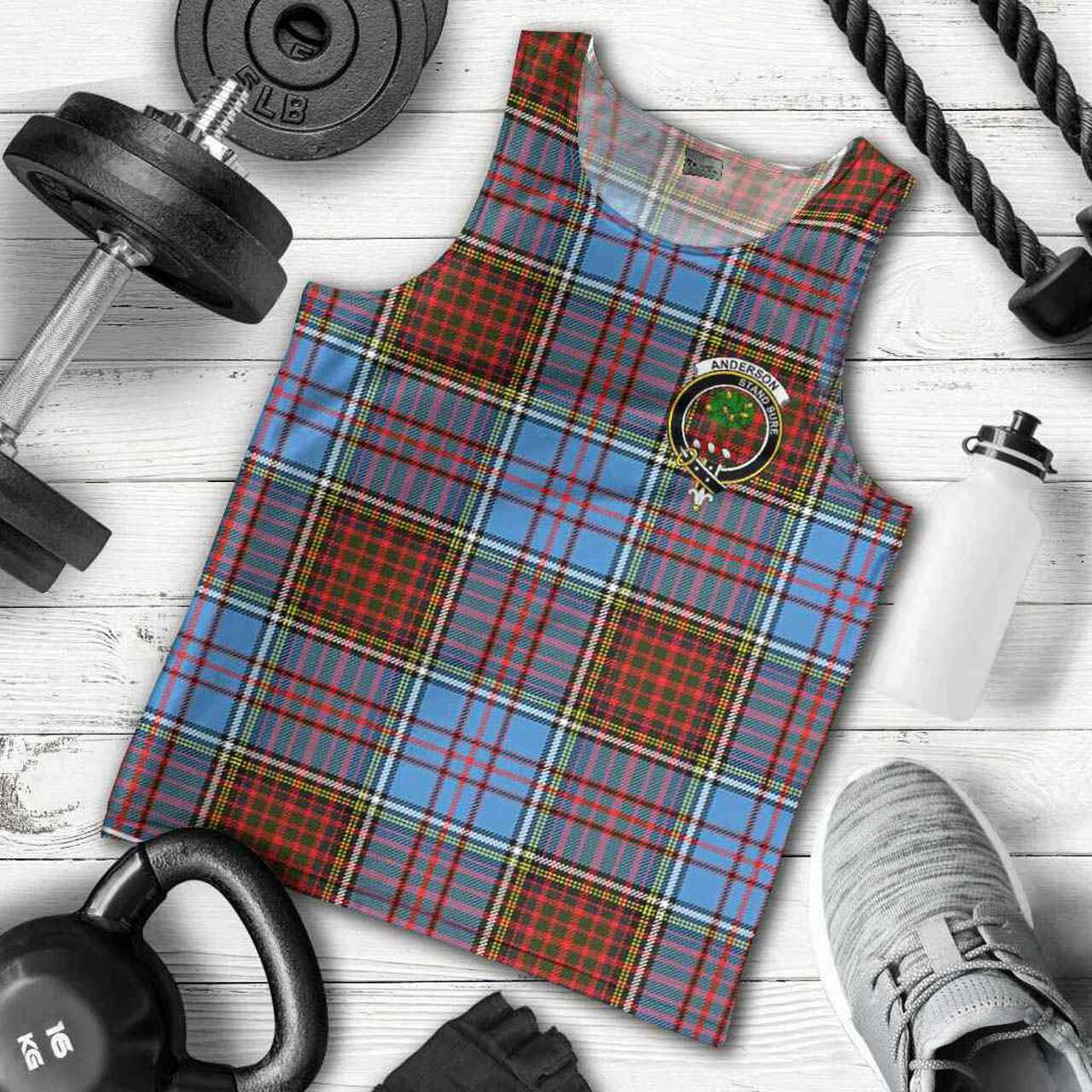 Anderson Tartan Crest Men Tank Top