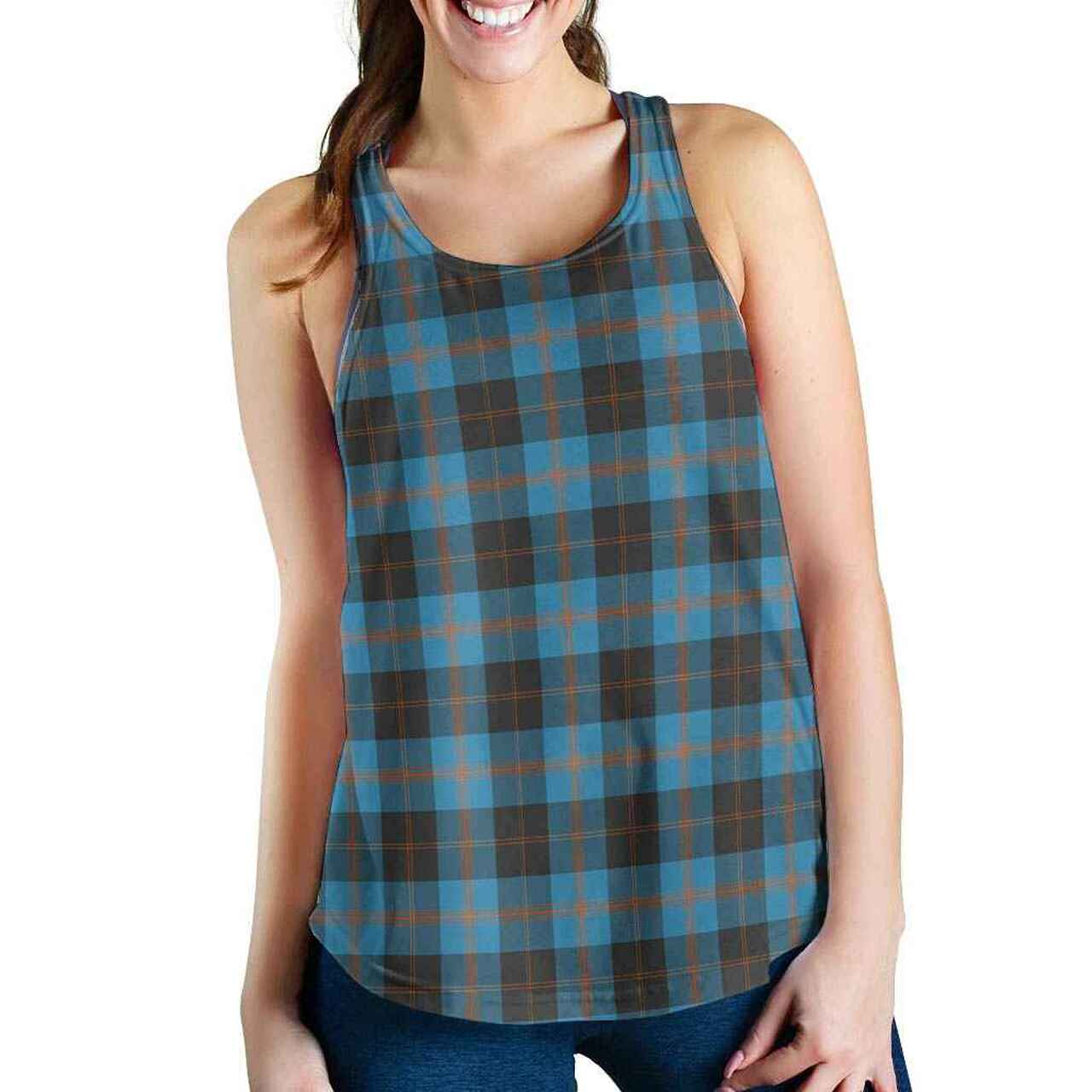 Angus Ancient Tartan Plaid Women Racerback Tank