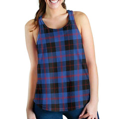Angus Modern Tartan Plaid Women Racerback Tank