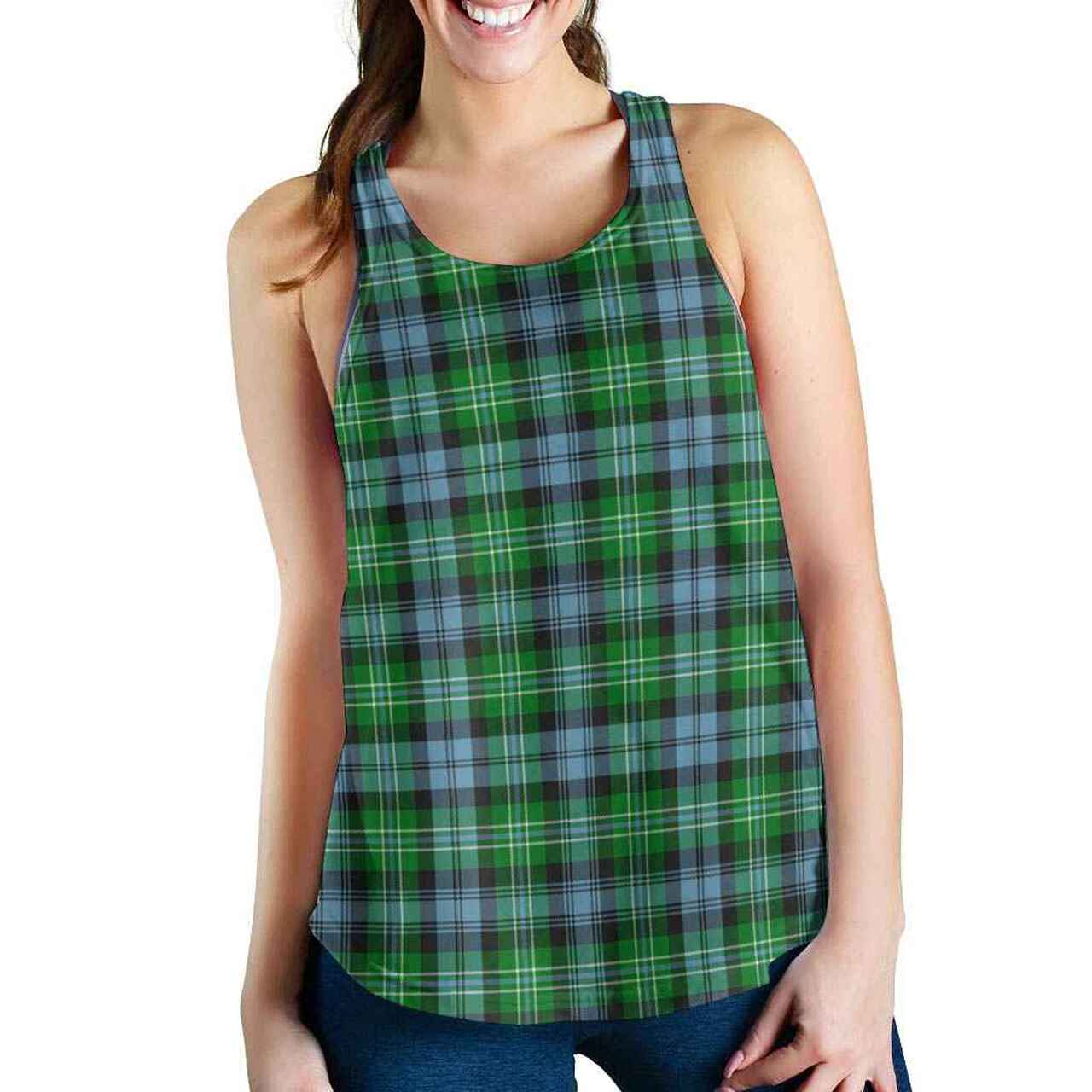 Arbuthnot Ancient Tartan Plaid Women Racerback Tank
