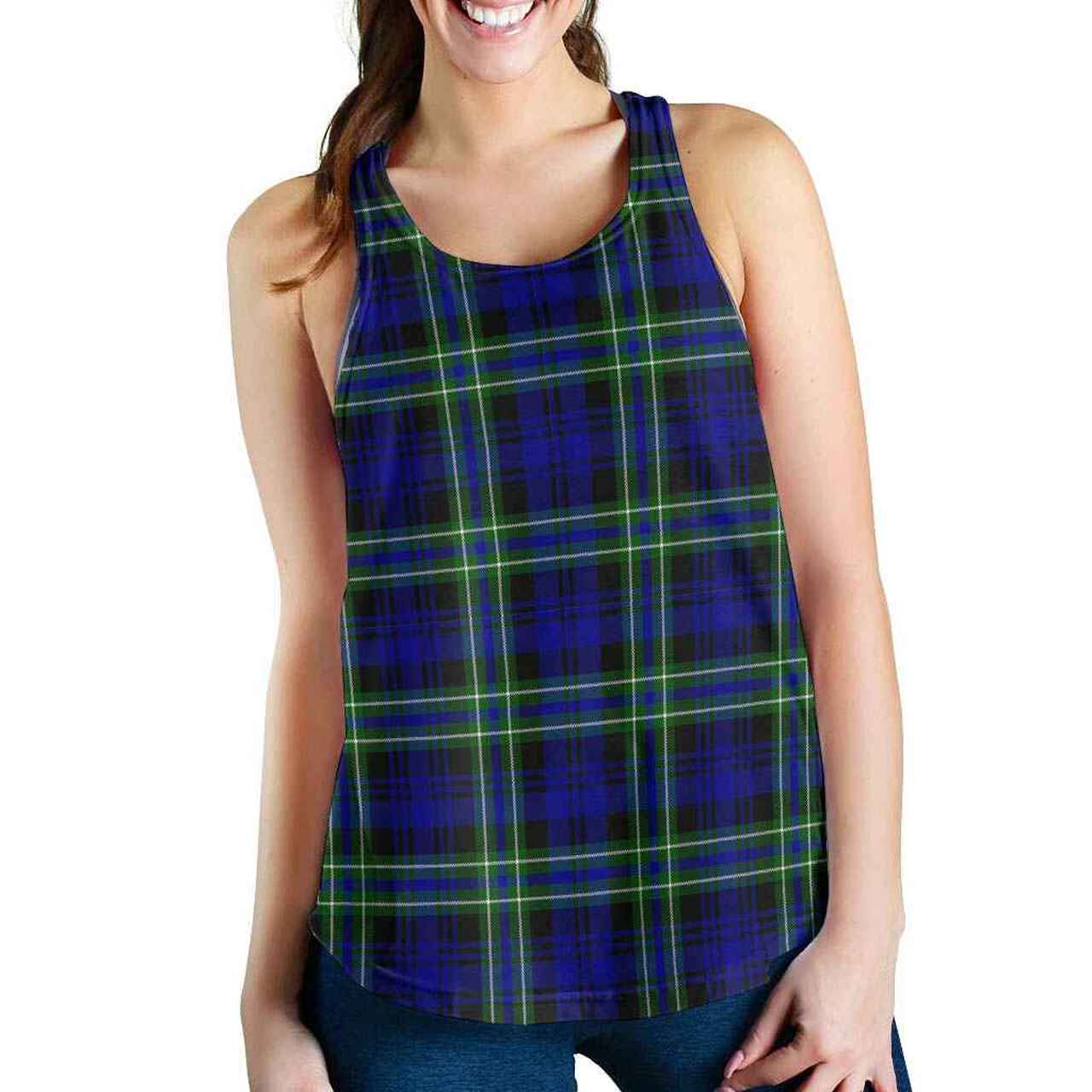 Arbuthnot Modern Tartan Plaid Women Racerback Tank