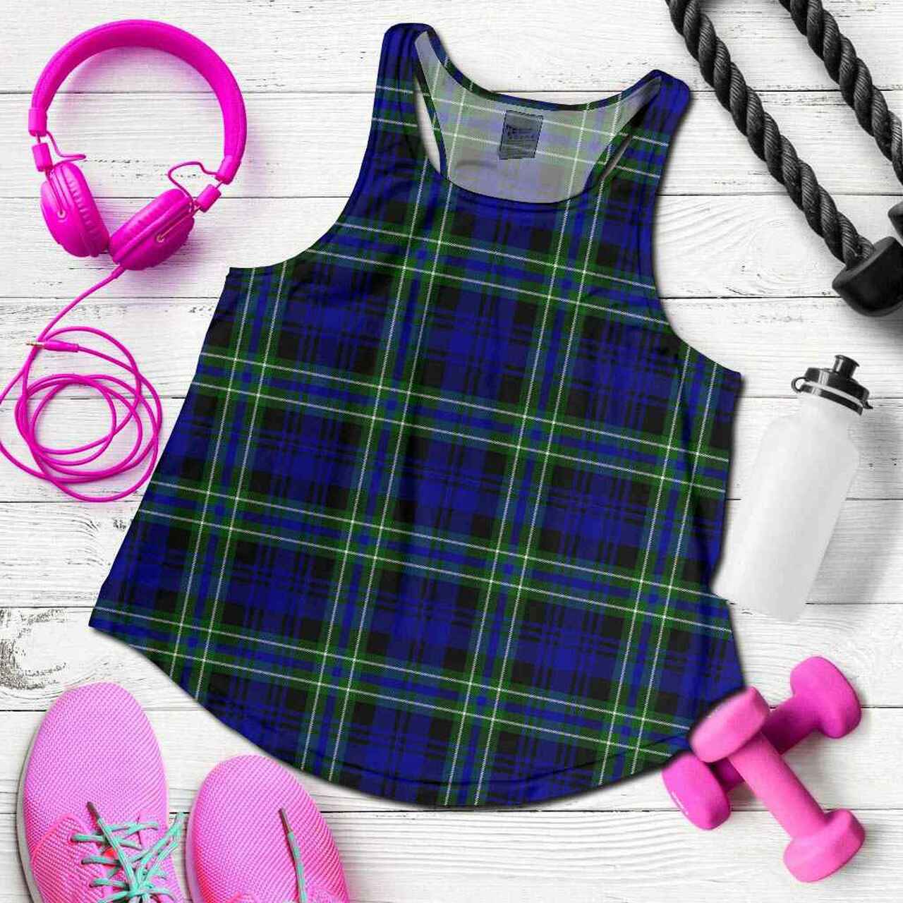Arbuthnot Modern Tartan Plaid Women Racerback Tank