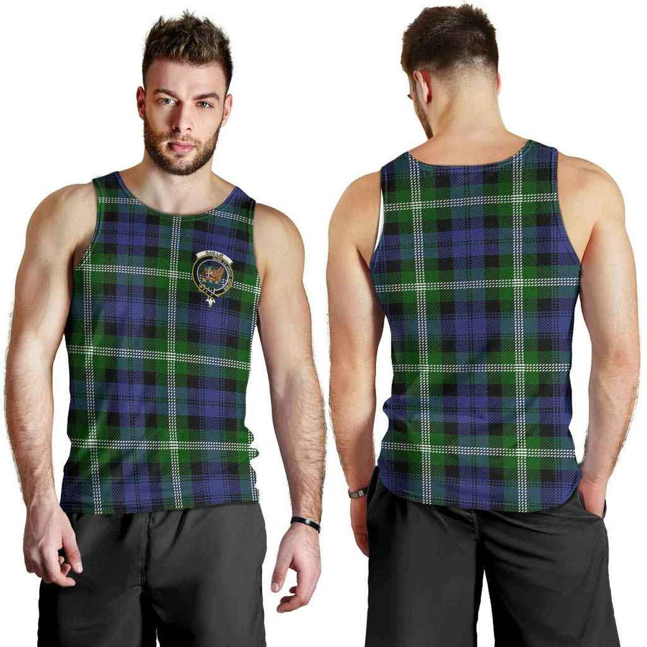 Baillie Tartan Crest Men Tank Top