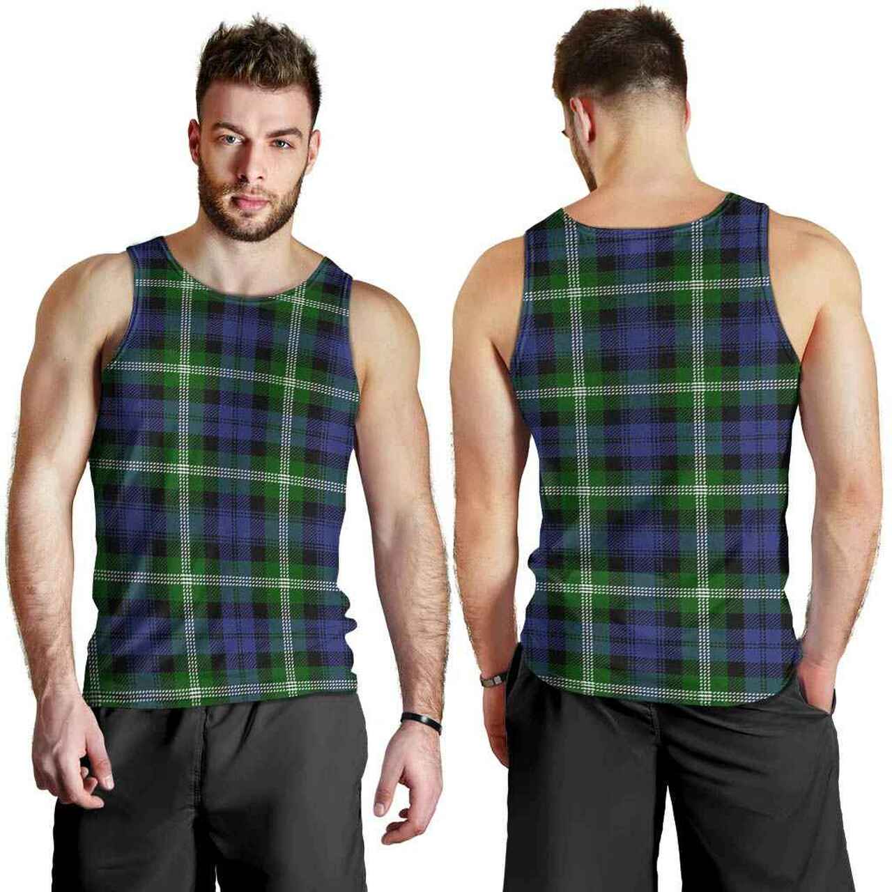 Baillie Modern Tartan Plaid Men Tank Top