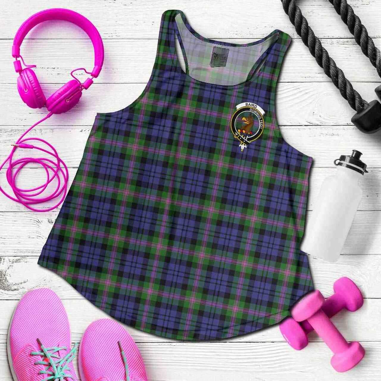 Baird Tartan Crest Women Racerback Tank