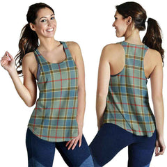 Balfour Blue Tartan Plaid Women Racerback Tank