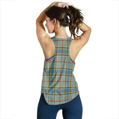 Balfour Blue Tartan Plaid Women Racerback Tank