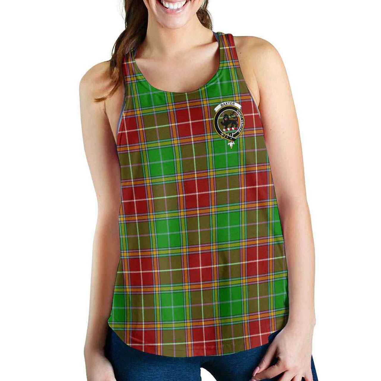 Baxter Tartan Crest Women Racerback Tank