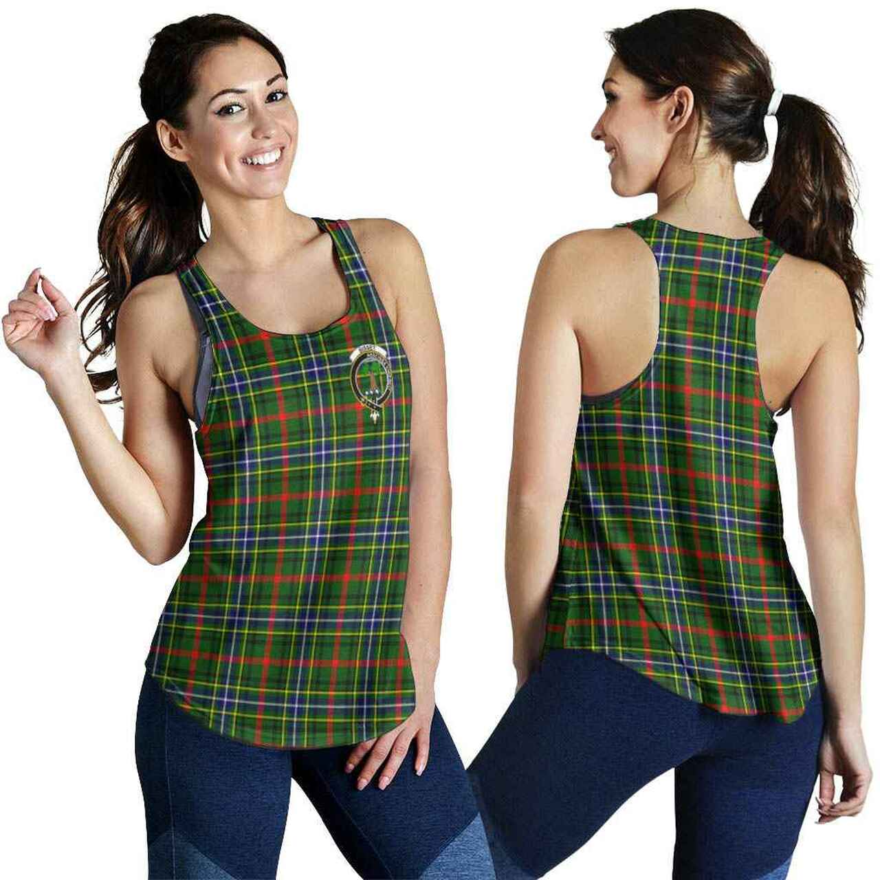 Bisset Tartan Crest Women Racerback Tank