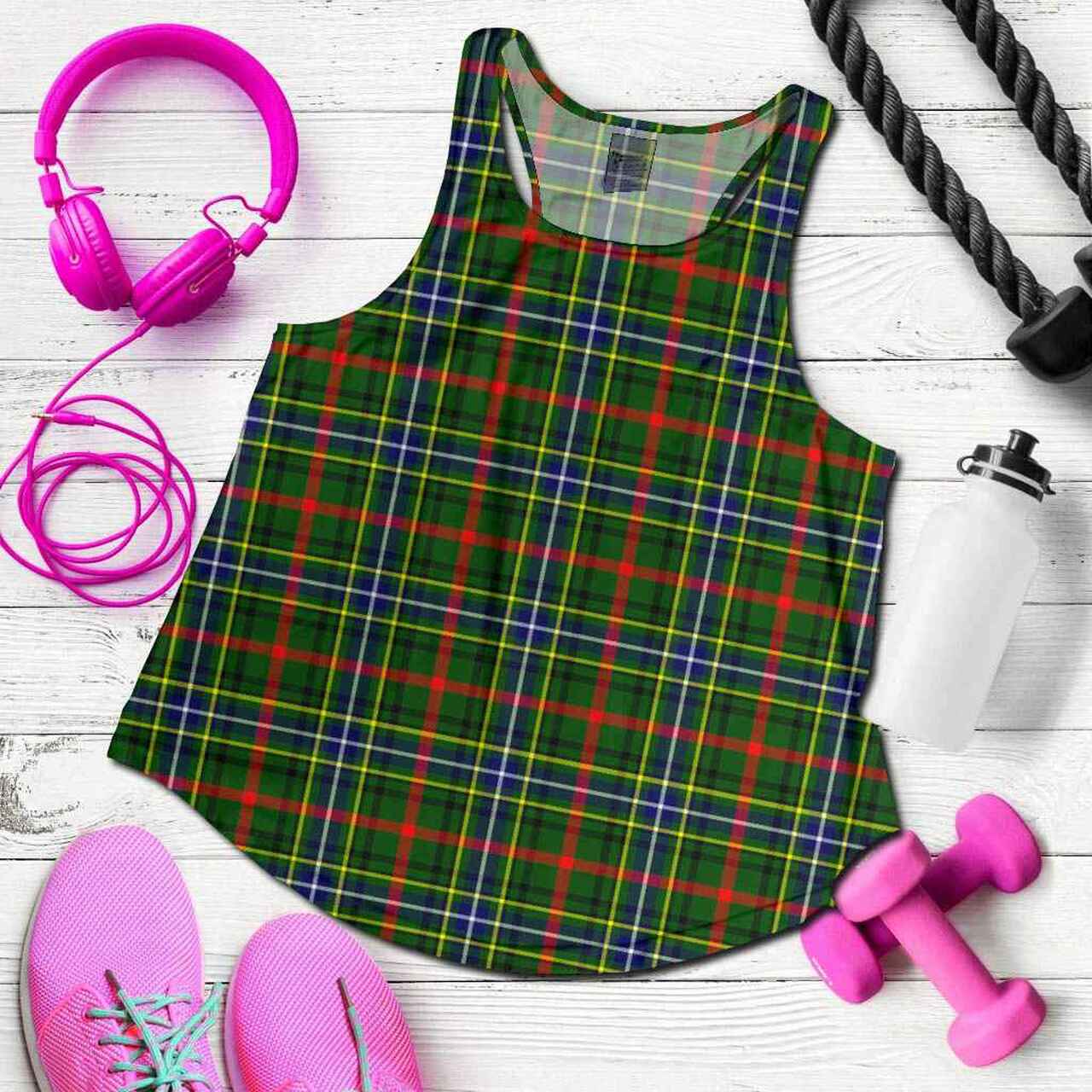 Bisset Tartan Plaid Women Racerback Tank