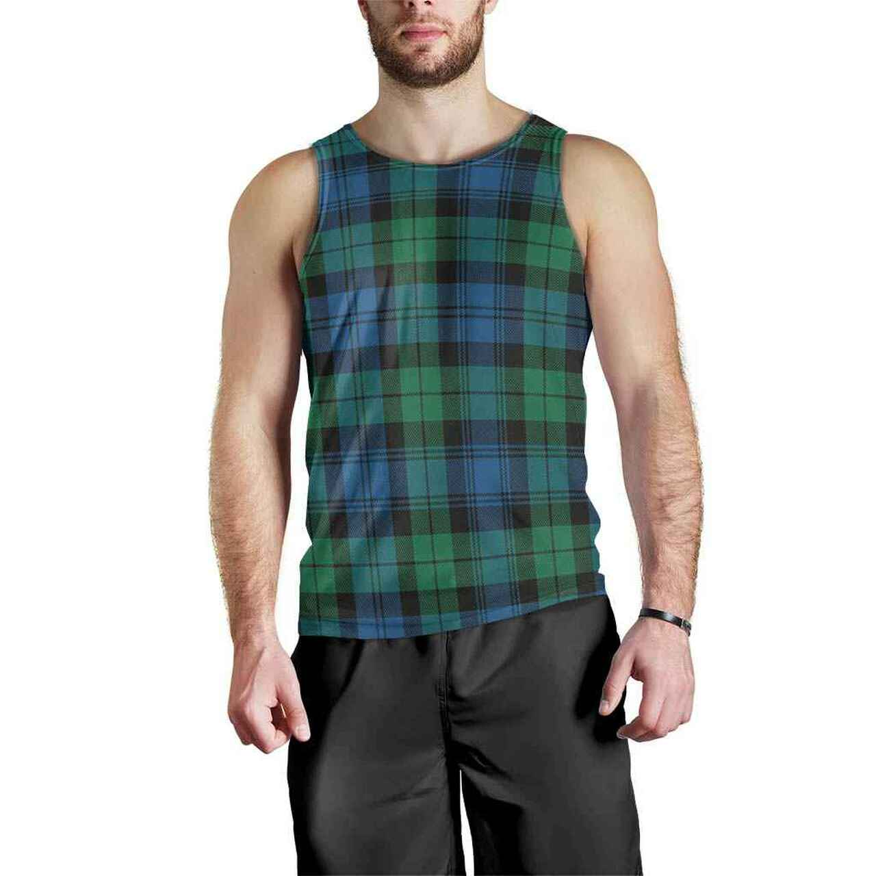 Blackwatch Ancient Tartan Plaid Men Tank Top