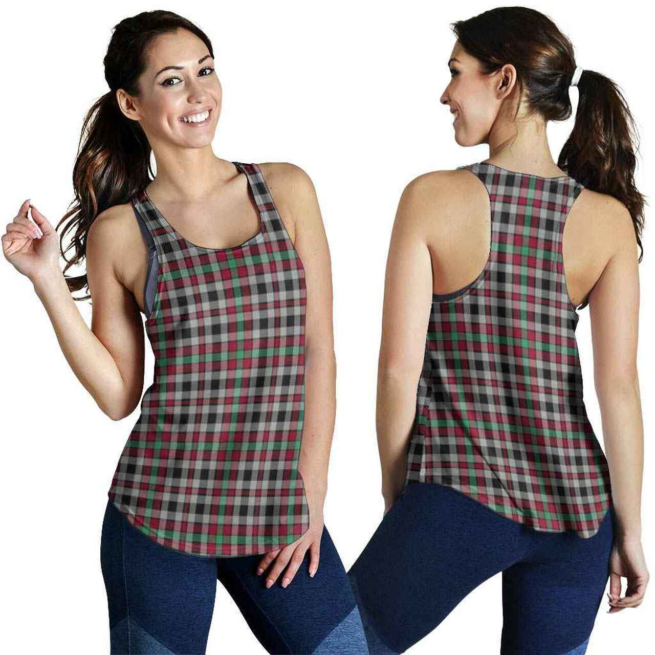Borthwick Ancient Tartan Plaid Women Racerback Tank
