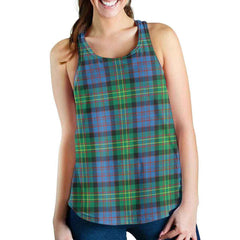 Bowie Ancient Tartan Plaid Women Racerback Tank