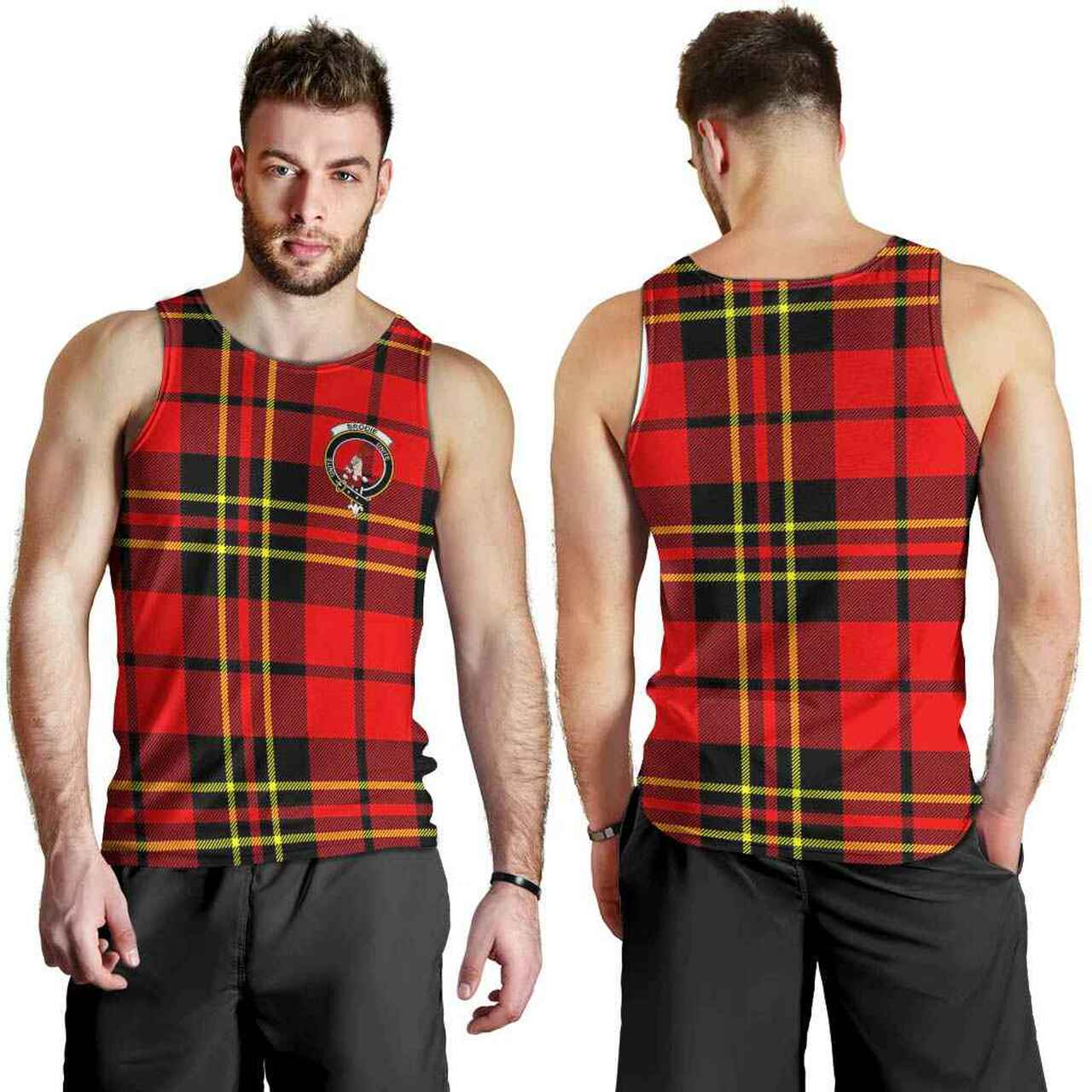 Brodie Tartan Crest Men Tank Top