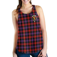 Broun Tartan Crest Women Racerback Tank