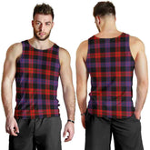 Brown Modern Tartan Plaid Men Tank Top