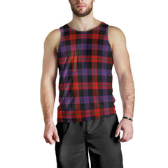 Brown Modern Tartan Plaid Men Tank Top