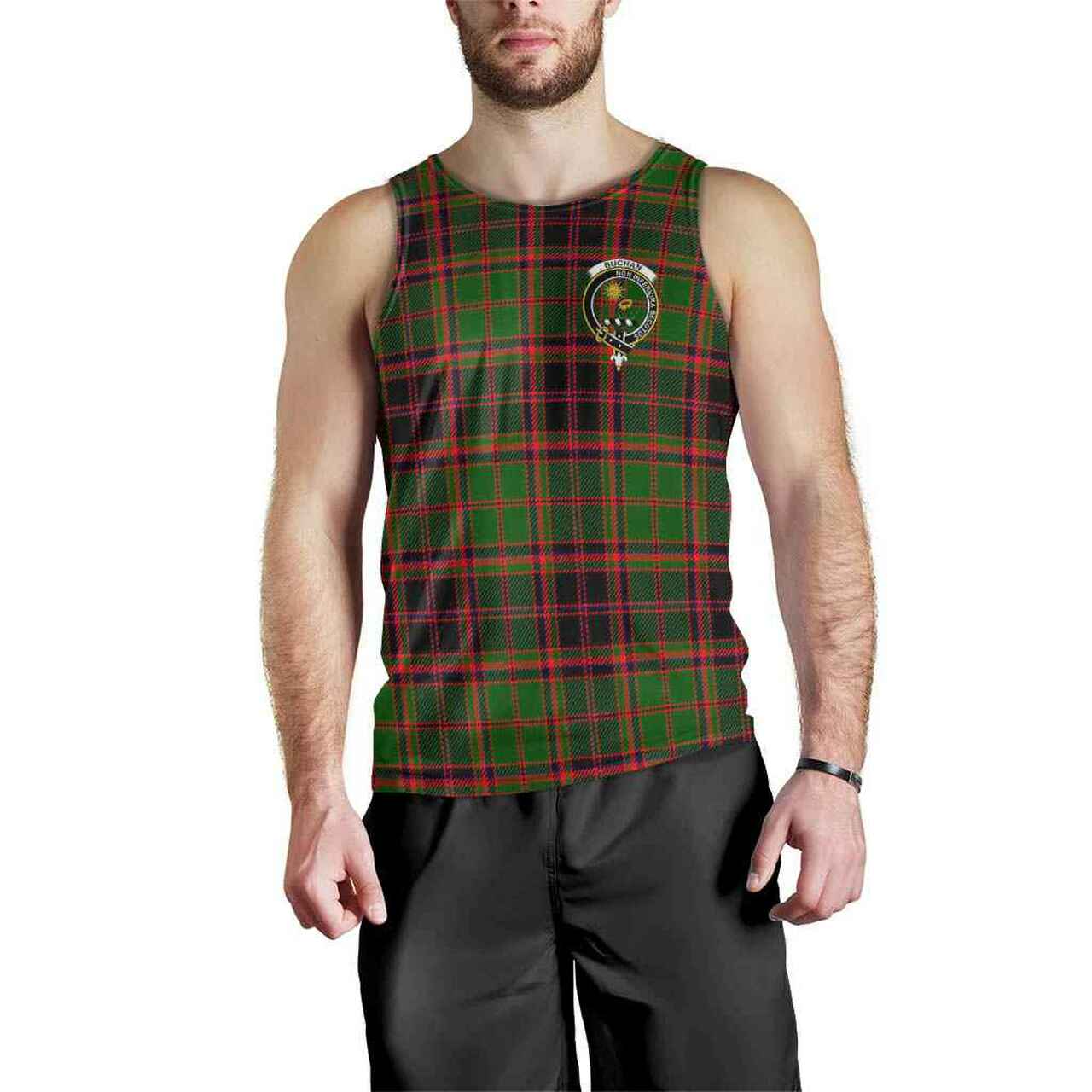 Buchan Tartan Crest Men Tank Top