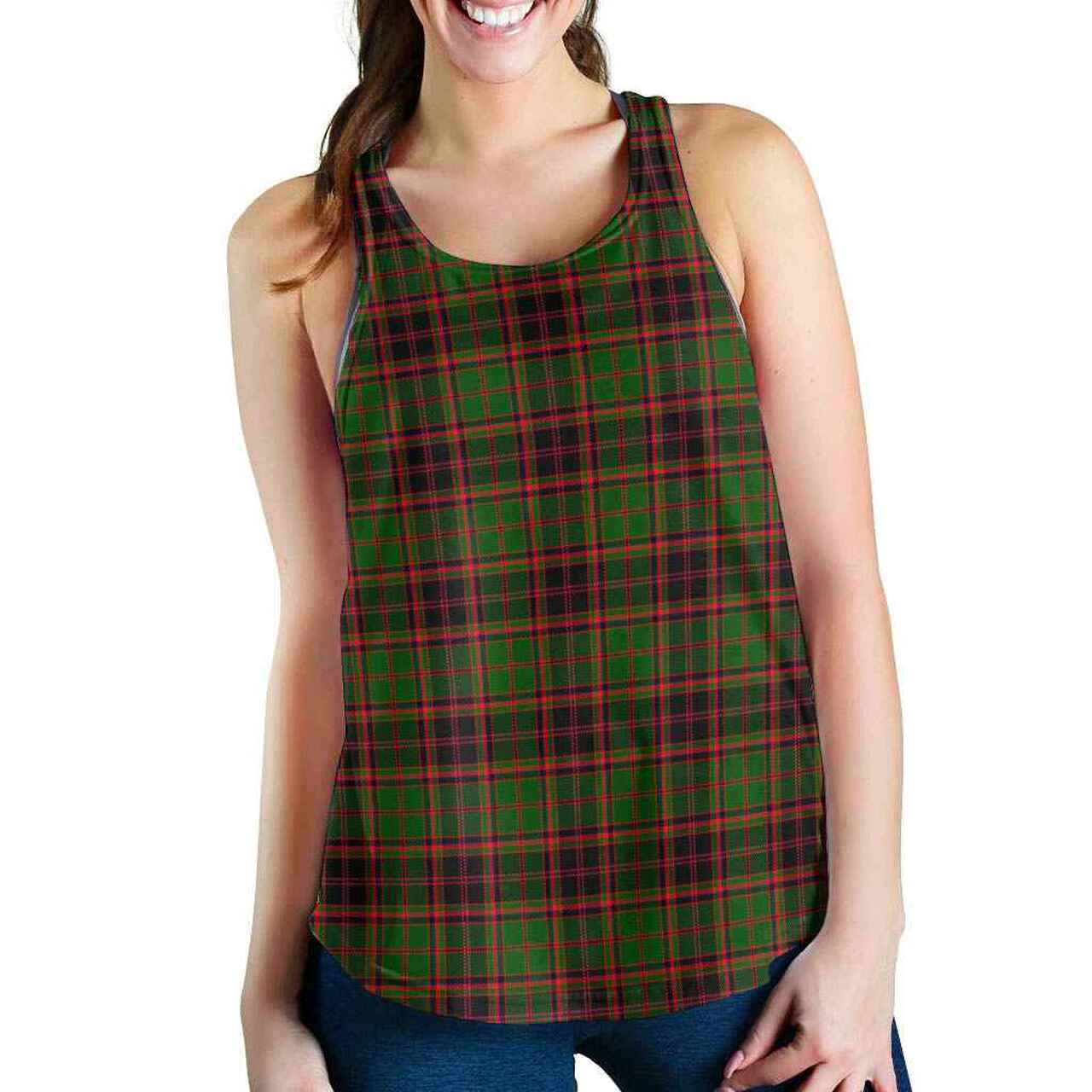 Buchan Modern Tartan Plaid Women Racerback Tank
