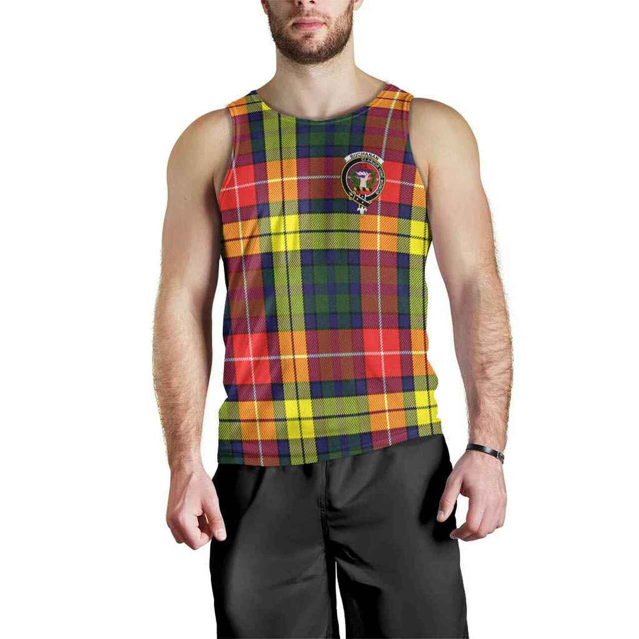 Buchanan Tartan Crest Men Tank Top