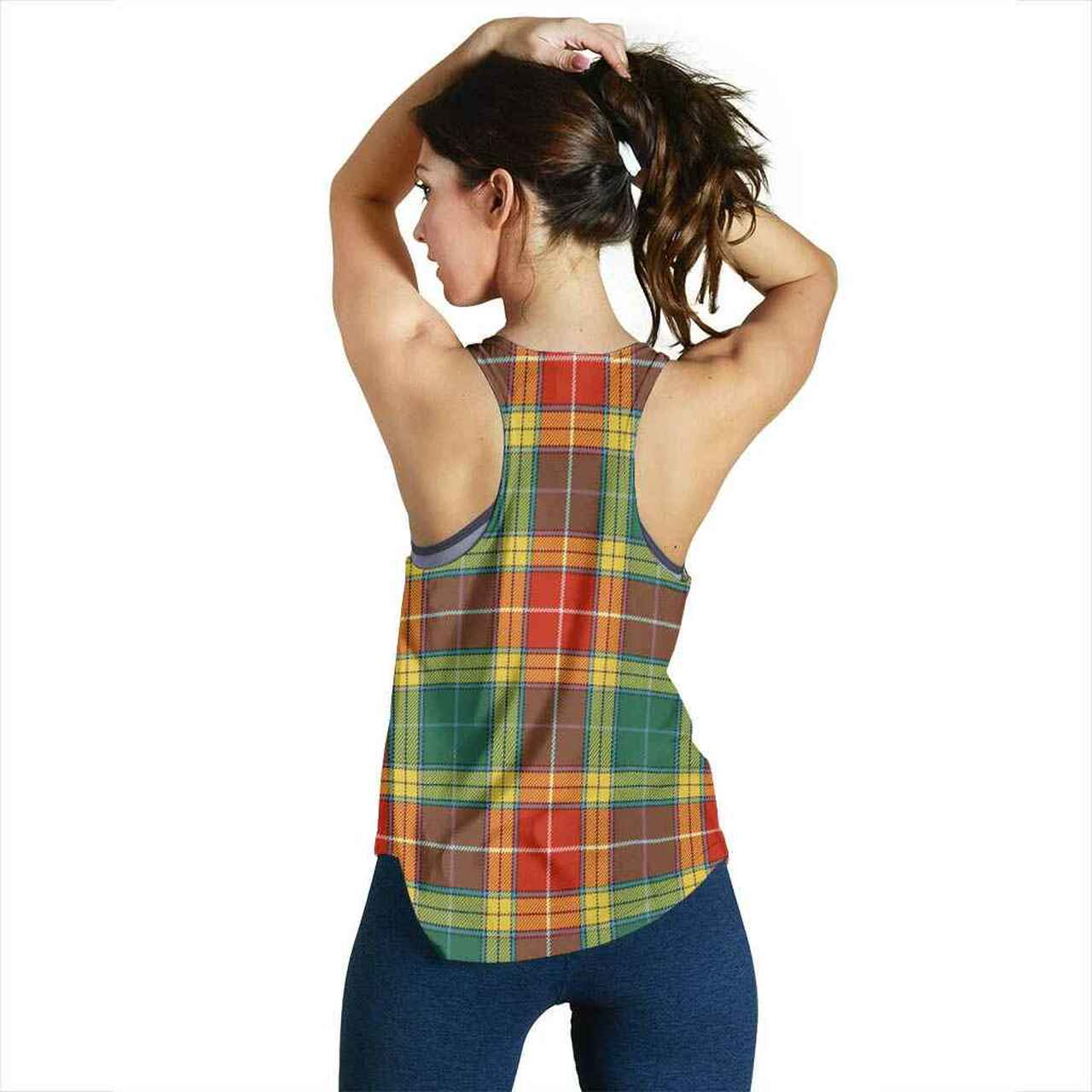 Buchanan Old Sett Tartan Plaid Women Racerback Tank