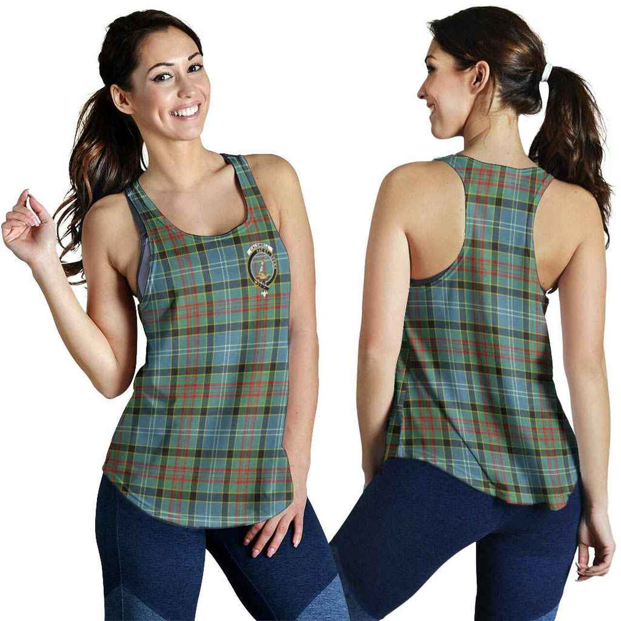 Caldwell Tartan Crest Women Racerback Tank