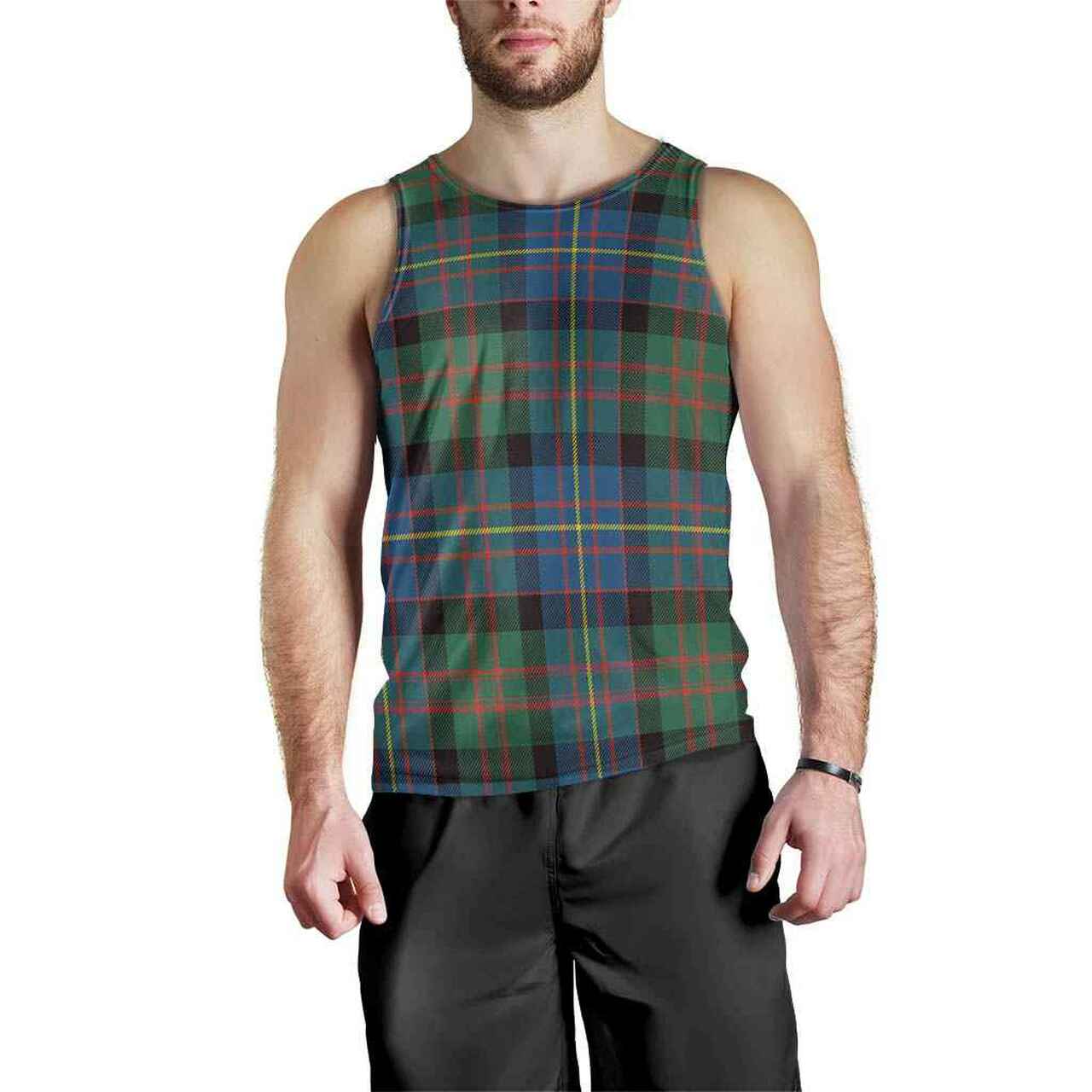 Cameron of Erracht Ancient Tartan Plaid Men Tank Top
