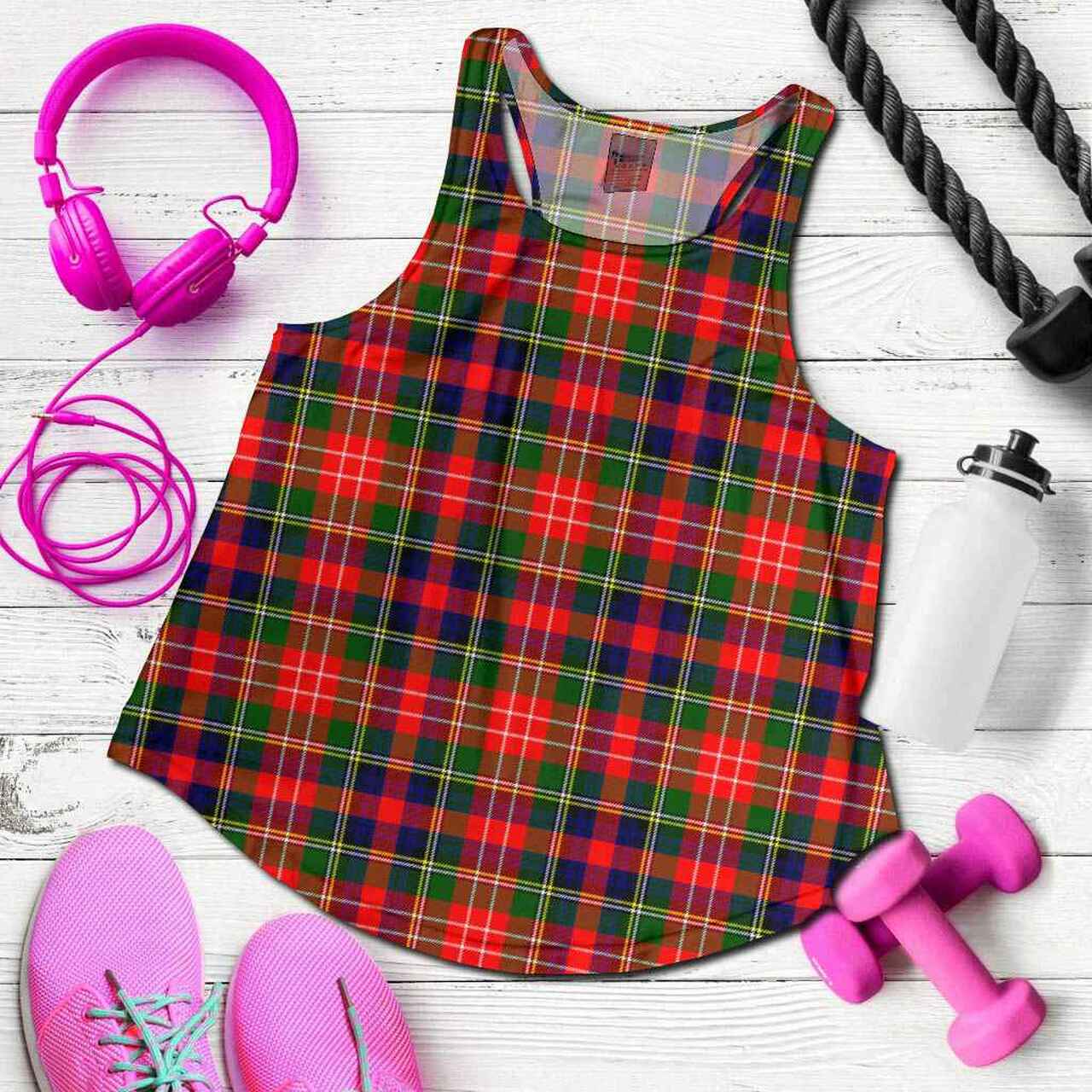 Christie Tartan Plaid Women Racerback Tank