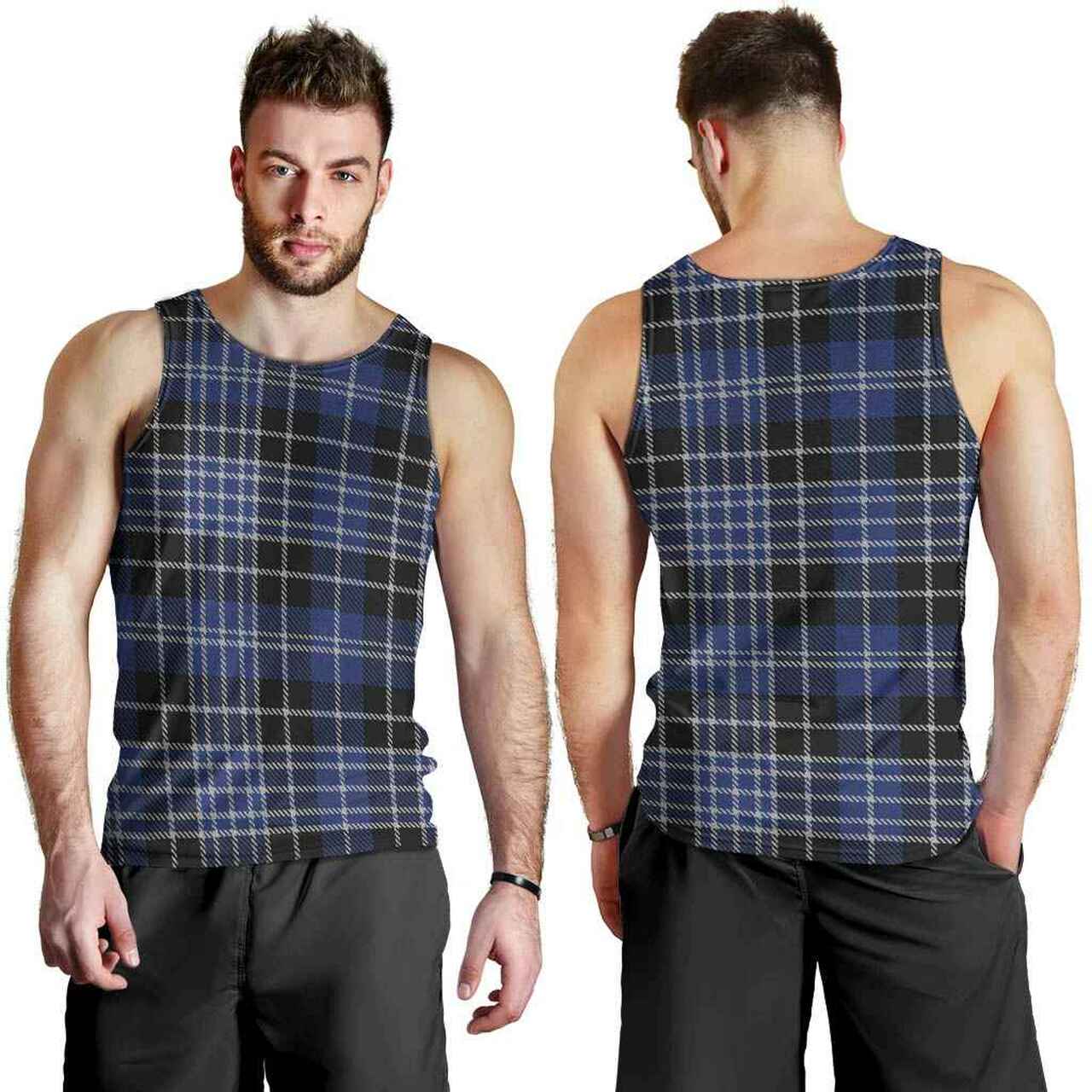Clark Modern Tartan Plaid Men Tank Top